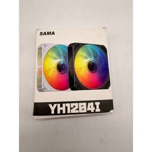 SAMA YH1204I RGB PC Computer Case Fan Hydro Bearing 120mm WHITE Reverse